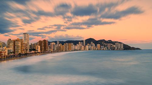 Zonsondergang in Benidorm, Spanje
