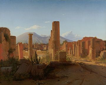 Het Forum, Pompeii, met de Vesuvius in de verte, Christen Købke