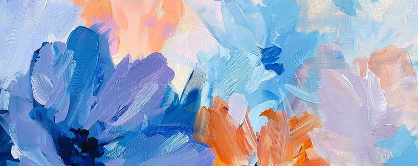 Abstracte Pastel Bloemen van ByNoukk