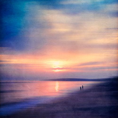 Evening mood - sunset on the beach