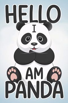 Schattige panda met typografie van Art & Soul Creations