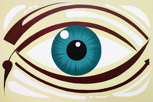 Abstract oog met vormen