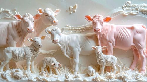 Schapen en koeien van zeep...