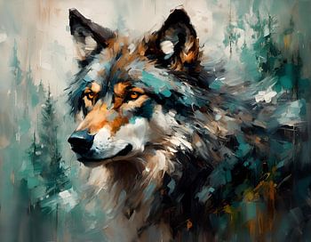 Wildtiere - Abstrakter Surrealismus - Wolf 3