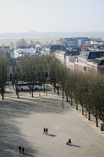 Zicht op de Bossche parade vanaf het dak van de Sint-Jan.