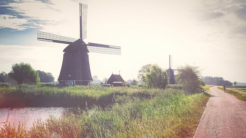 Mühle in Nord-Holland von Digital Art Nederland