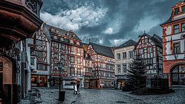 Regen over Bernkastel-Kues van Arjan Warmerdam