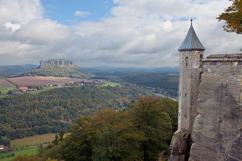 Königstein Fortress and Lilienstein by t.ART