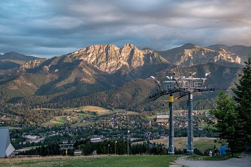 Ski resort in de bergen