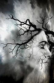 Schlechtes Wetter. Doppelbelichtetes Porträt von Dreamy Faces