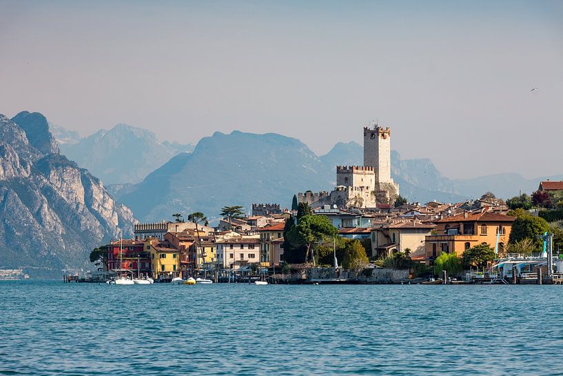 Malcesine with the Scaliger Castle on Lake Garda by Gerald Lechner