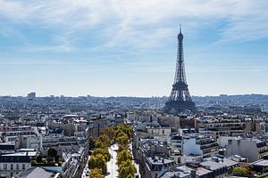 View to the Eiffel Tower in Paris, France van Rico Ködder