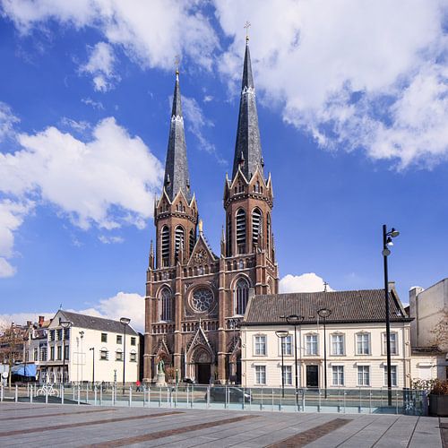 Saint Joseph church in Tilburg against a blue sky 