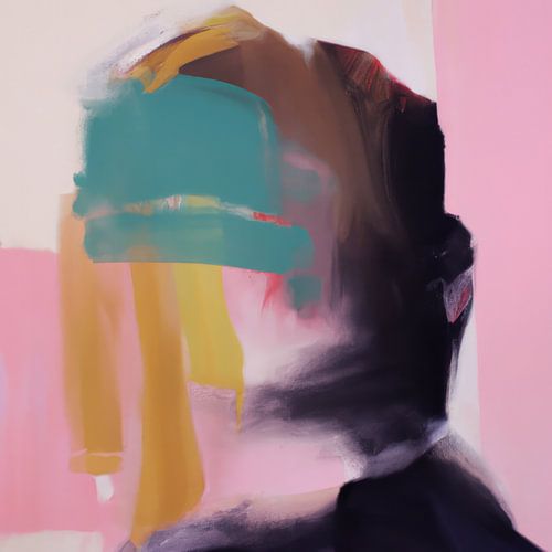 Contemporary modern abstract "Hide and seek" by Carla Van Iersel