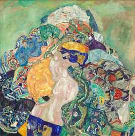 Gustav Klimt. Baby in der Wiege