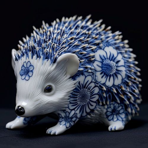 Delft Blue Hedgehog