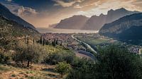 Blick auf Riva del Garda und den Gardasee von Dennis Donders Miniaturansicht