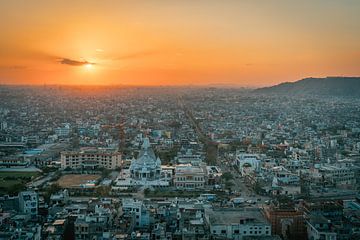 Gouden Uur Over Jaipur van Michiel Dros
