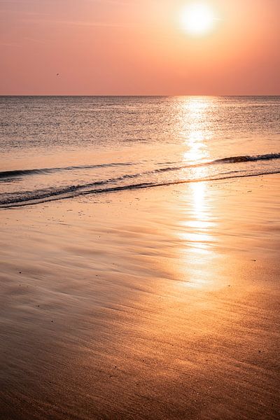 Sunset Flushing in Golden Glow on Stil Strand by Femke Ketelaar