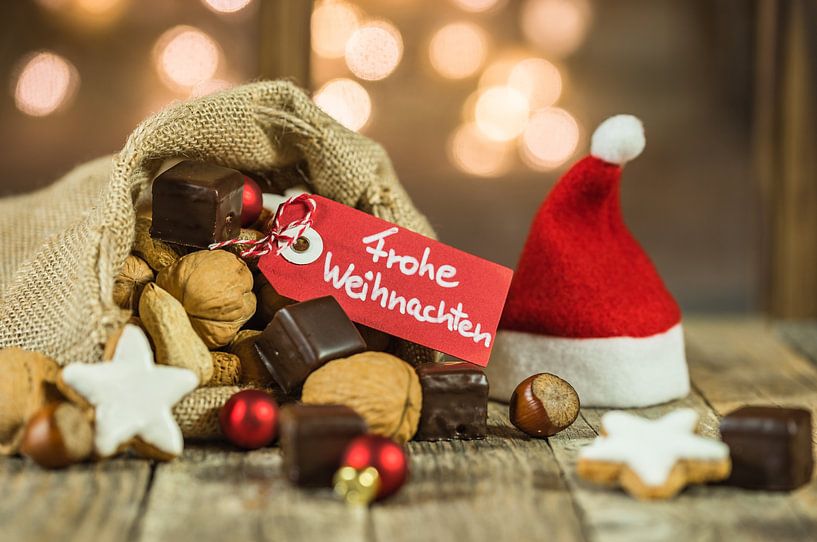 Kerstmis of Advent voedsel en snoepjes achtergrond van Alex Winter