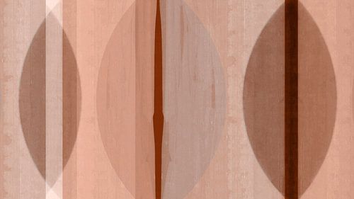 Moderne Scandinavische Bauhaus-abstractie in warme aardse kleuren