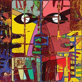 moderne geometrische abstracte oogkunst van EL QOCH