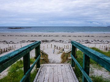 Strand bij Maghery, in de provicie Donegal in Ierland van Niek