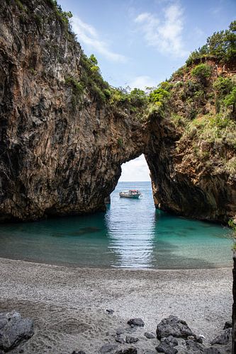 Grotstrand, baai, regio Salerno, Italië