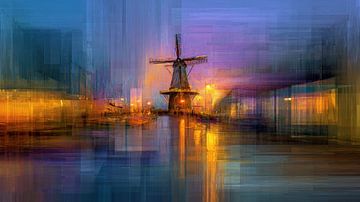 Abstraktes Windmühlen-Panorama von TheXclusive Art