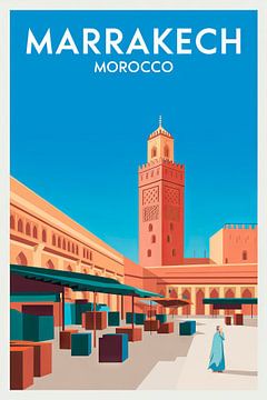 Marrakech, Morocco. by Poster Art Shop