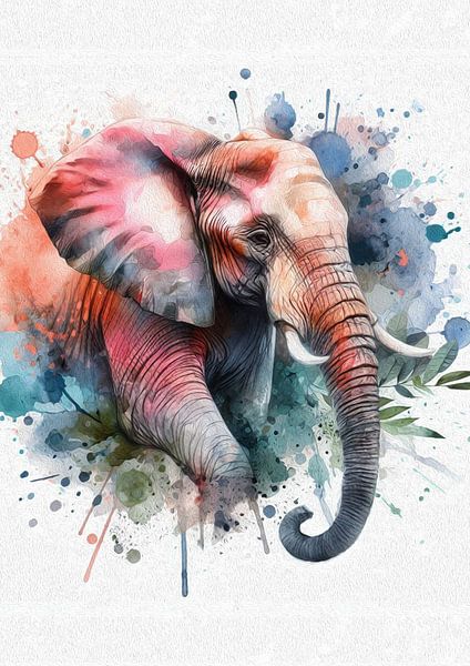éléphant aquarelle par widodo aw