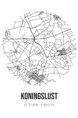 Koningslust (Limburg) | Karte | Schwarz-Weiß