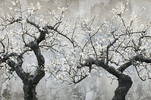 Sich windende Blütenzweige