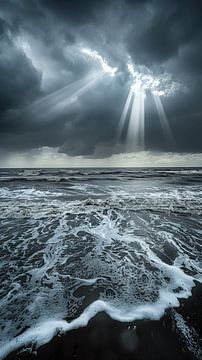 Lichtspel aan de Kust variatie 12 van Steinfox Art