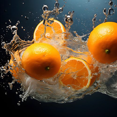 Snijd verse sinaasappels open