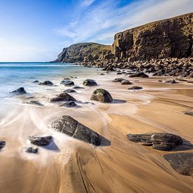 play of water on Lewis and Harris beach by Rob IJsselstein