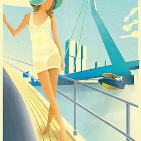 Rotterdam art deco illustration by Daniel Wark