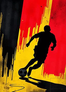 Duitsland voetbalspeler schaduw silhouet van MIROKKU