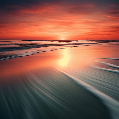 Zonsondergang aan het strand