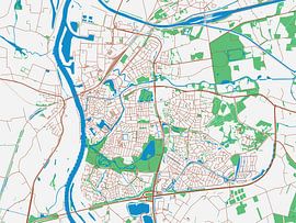 Map of Zutphen in the style Urban Ivory