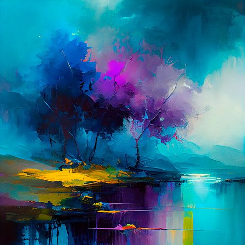 Colourful trees on the waterfront. Part 5