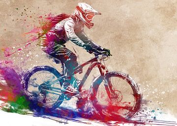 BMX biker sport kunst #biker van JBJart Justyna Jaszke