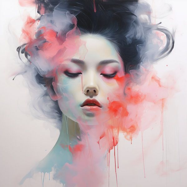 Veil of Dreams - asian - woman - smoke by Eva Lee
