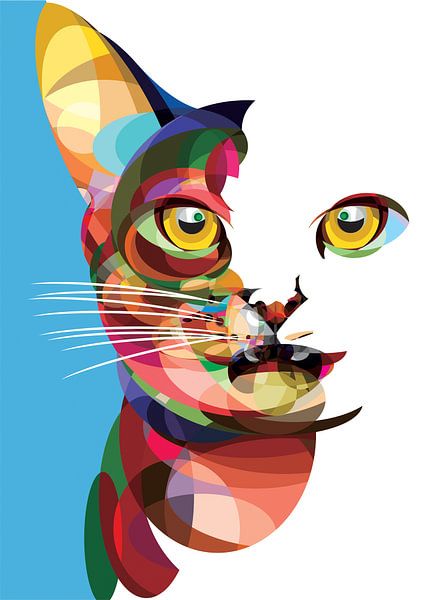 Kleurrijke kat #1 van Alip Kunandar