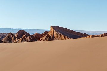 Zand en rotslandschap van de maan vallei (Valle de la Luna) in de Atac van WorldWidePhotoWeb