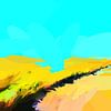Abstract landschap - Onbedijkt. van Alies werk