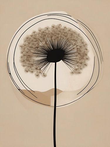 Flower japandi style