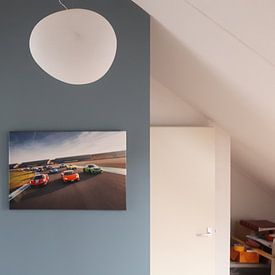 Customer photo: Colourful supercars at sunrise by Sytse Dijkstra, on canvas