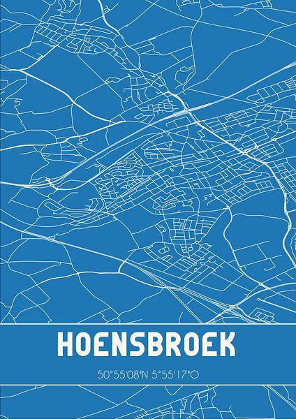Plan d'ensemble | Carte | Hoensbroek (Limbourg) par Affiches de lieux