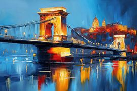 Goldenes Budapest zur blauen Stunde von ARTemberaubend